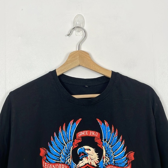 Harley Davidson Mens XL Pullover Motor Cycle Stretch Black Rodeo Casual T Shirt - Picture 3 of 8